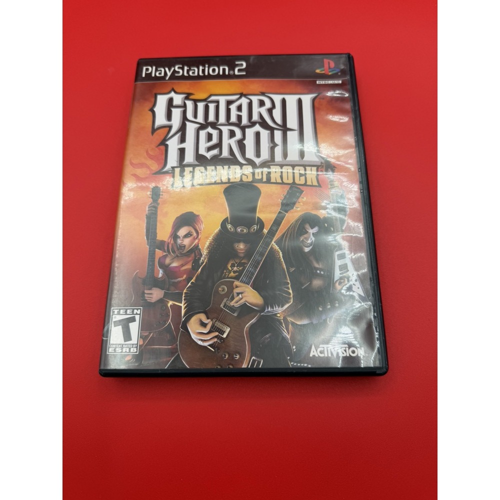 Guitar Hero III Legends of Rock 3 PlayStation 2 PS2 Game with Manual - UNTESTED